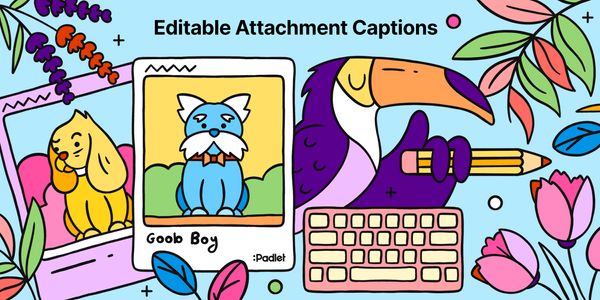 Editable attachment captions