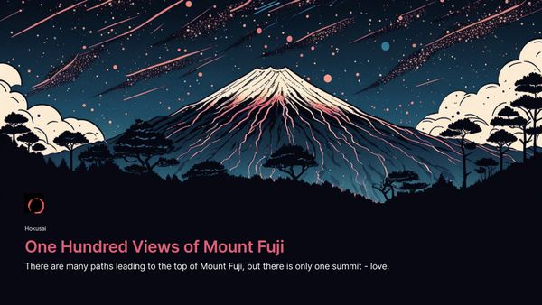 A screenshot of the opening slide of a Padlet Slideshow. The background is an illustration Mt Fuji.